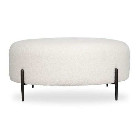Modern European furniture - White Shearling Ottoman - www.oroa.com