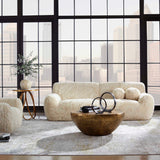 Cream Long-Haired Sheepskin Sofa by Uttermost Abide, alternate view 2