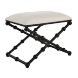 White Seat Bench S by Uttermost Iron Drops, alternate view 3