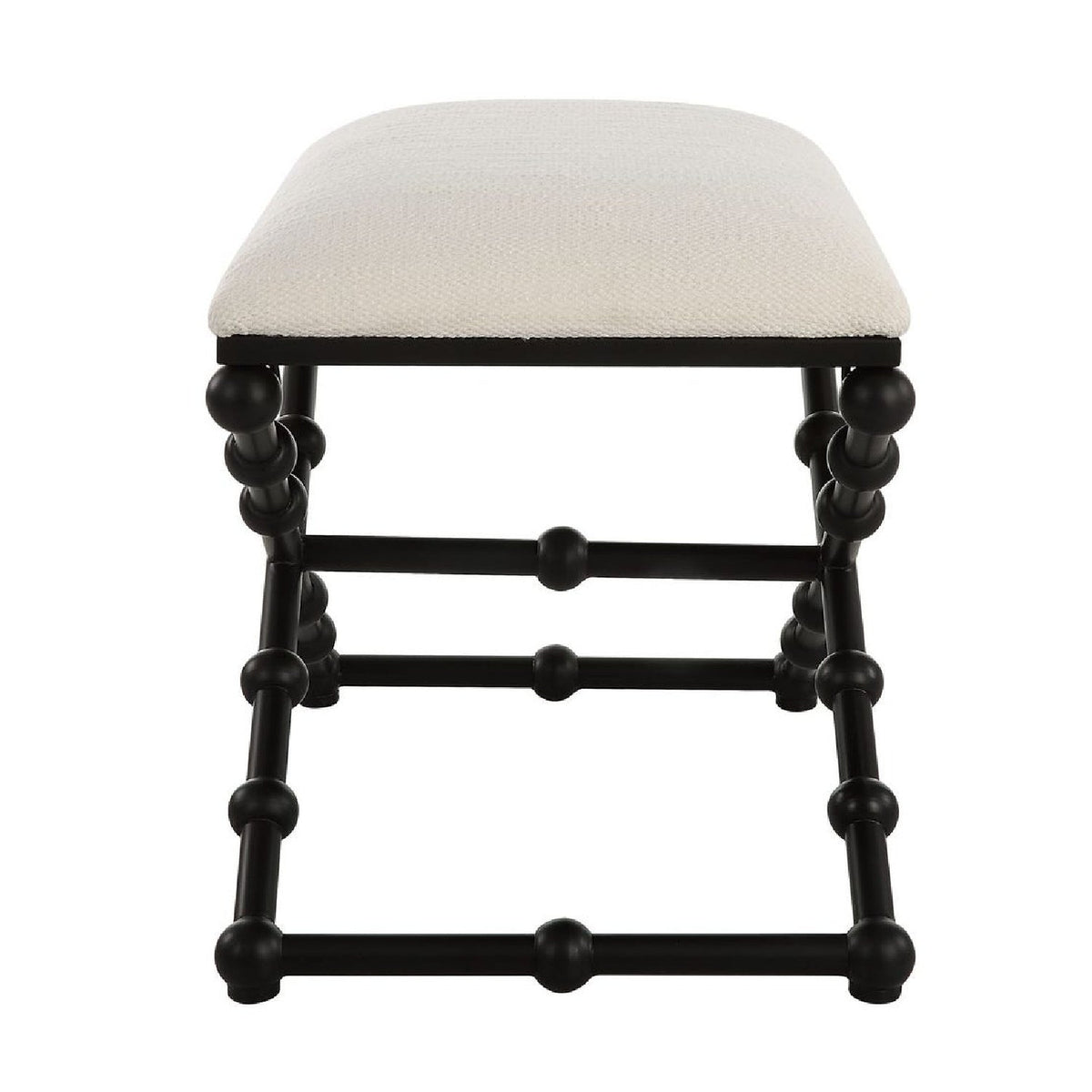 White Seat Bench S by Uttermost Iron Drops, alternate view 4