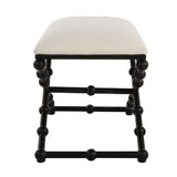 White Seat Bench S by Uttermost Iron Drops, alternate view 4