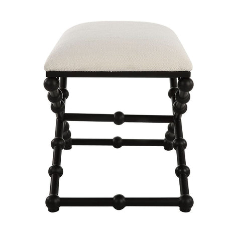 White Seat Bench S by Uttermost Iron Drops, alternate view 4