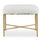 Cream Sheepskin Bench S by Uttermost Charmed, alternate view 3