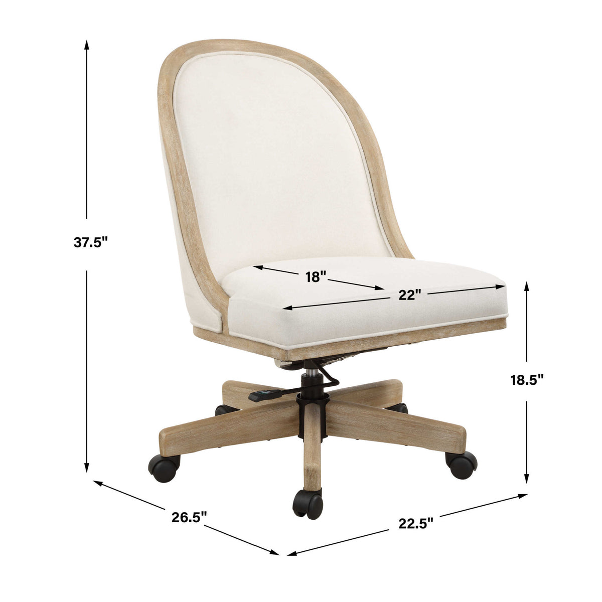 Modern European furniture - Oak Framed Desk Chair - www.oroa.com