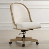 Modern European furniture - Oak Framed Desk Chair - www.oroa.com