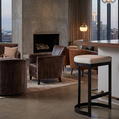 Modern European furniture - Iron Arched Counter Stool - www.oroa.com