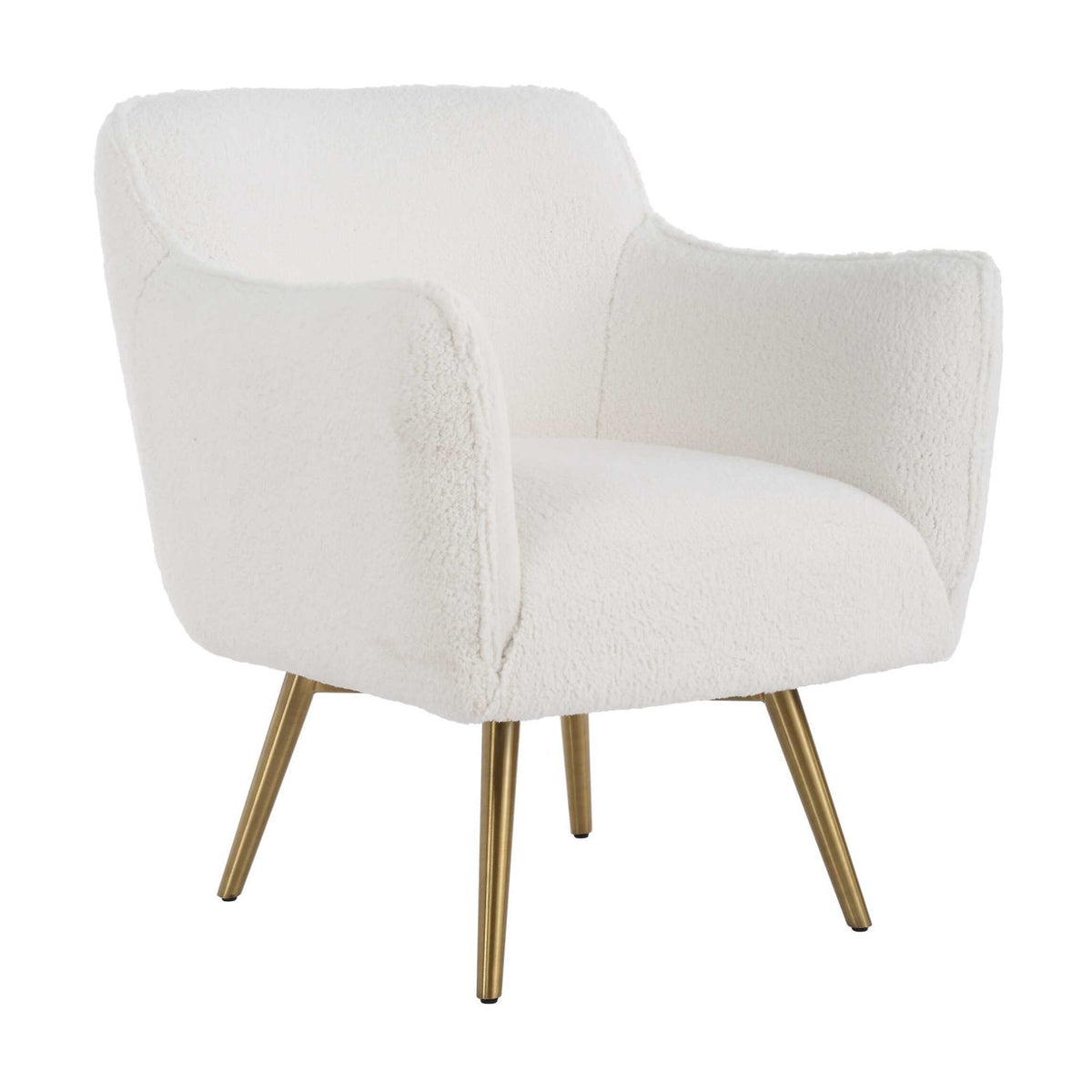 White Sheepskin Swivel Chair by Uttermost Oasis