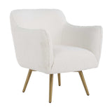 White Sheepskin Swivel Chair by Uttermost Oasis