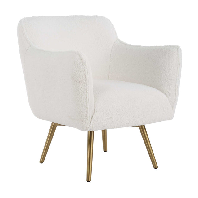 White Sheepskin Swivel Chair by Uttermost Oasis