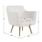 White Sheepskin Swivel Chair by Uttermost Oasis, alternate view 10
