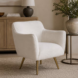 White Sheepskin Swivel Chair by Uttermost Oasis, alternate view 2