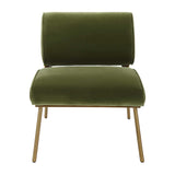 Green Velvet Accent Chair by Uttermost Knoll