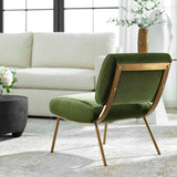 Green Velvet Accent Chair by Uttermost Knoll, alternate view 10
