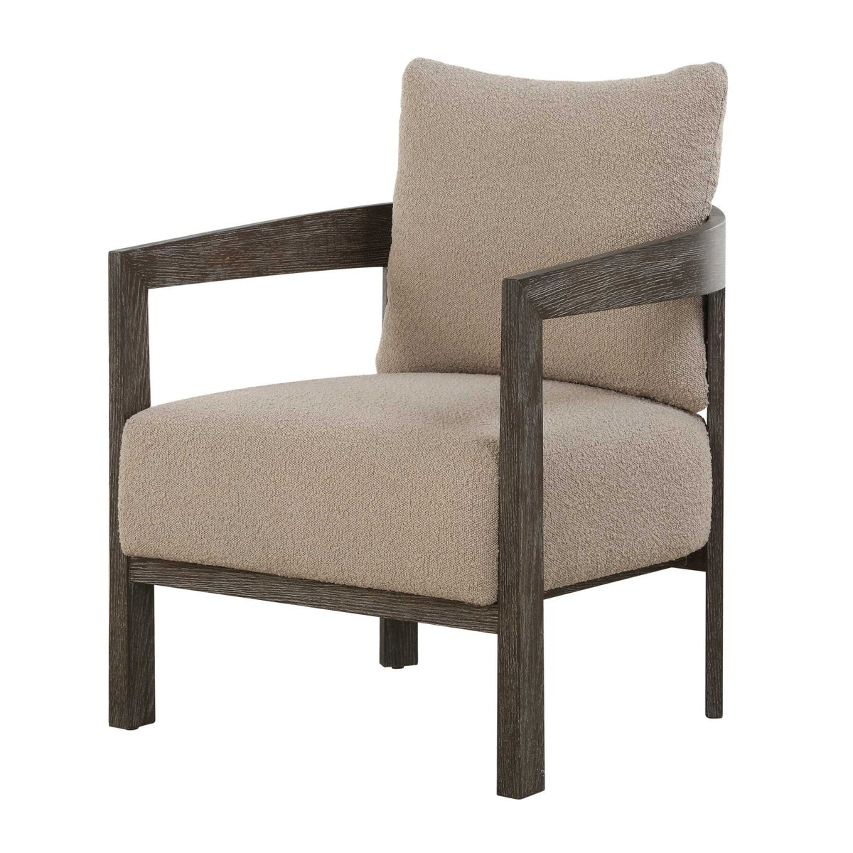 Beige Boucle Accent Chair by Uttermost Sienna, alternate view 3