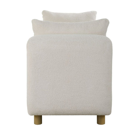 White Sheepskin Oversized Bench by Uttermost Repose, alternate view 4