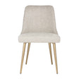 Taupe Fabric Sloped Dining Chair by Uttermost Bramwell