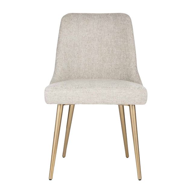Taupe Fabric Sloped Dining Chair by Uttermost Bramwell