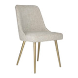Taupe Fabric Sloped Dining Chair by Uttermost Bramwell, alternate view 3