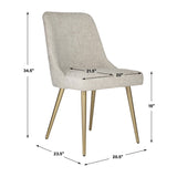 Taupe Fabric Sloped Dining Chair by Uttermost Bramwell, alternate view 8