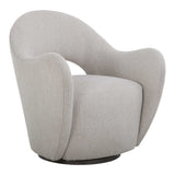 Beige Cutout-Back Swivel Chair by Uttermost Wander