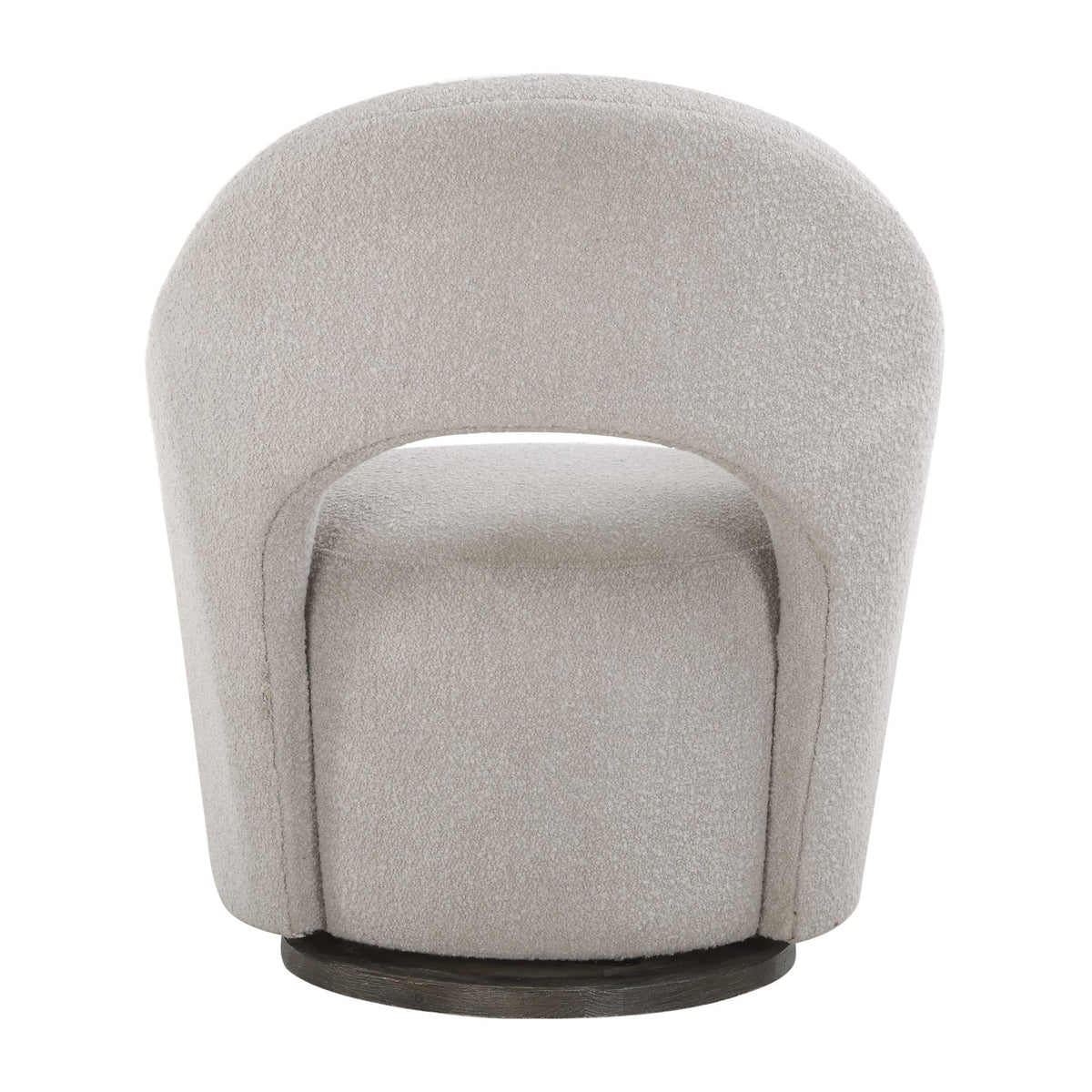 Beige Cutout-Back Swivel Chair by Uttermost Wander, alternate view 6