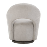 Beige Cutout-Back Swivel Chair by Uttermost Wander, alternate view 6