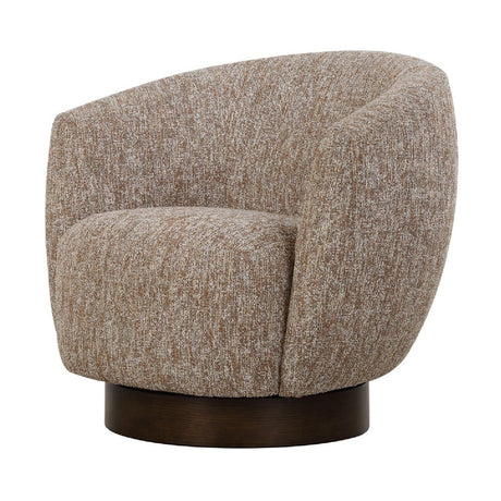 Brown Barrel Swivel Chair by Uttermost Dunes, alternate view 3