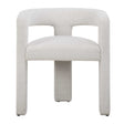 White Three-Legged Dining Chair by Uttermost Perspective