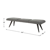Gray Boucle Bench by Uttermost Bowtie, alternate view 9
