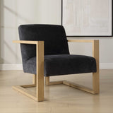 Blue Chenille Accent Chair by Uttermost Suspend, alternate view 7