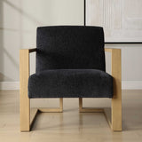 Blue Chenille Accent Chair by Uttermost Suspend, alternate view 8