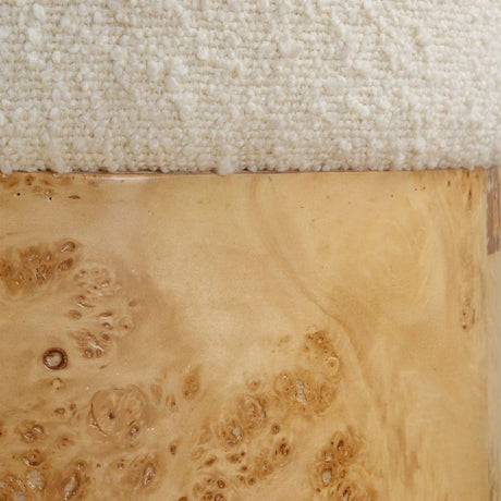 Poplar Burl Base Ottoman by Uttermost Swirls, alternate view 5