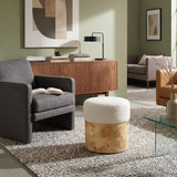 Poplar Burl Base Ottoman by Uttermost Swirls, alternate view 2