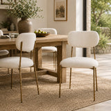 White Floating-Back Dining Chairs (2) by Uttermost Capture, alternate view 2
