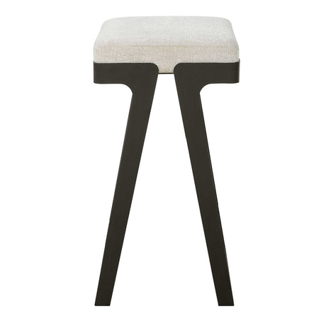 White Boucle Seat Counter Stool by Uttermost Hover, alternate view 3