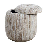 Tan Slubbed Boucle Storage Ottoman by Uttermost Dialogue, alternate view 3