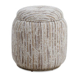 Tan Slubbed Boucle Storage Ottoman by Uttermost Dialogue