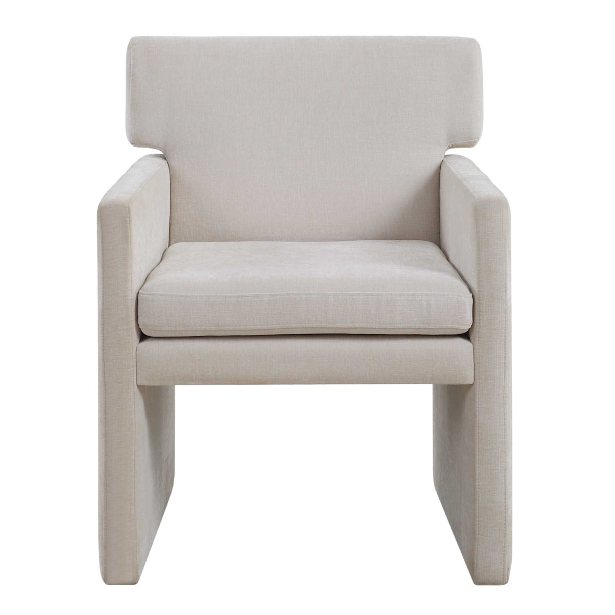 White Velvet Dining Chair by Uttermost Colette