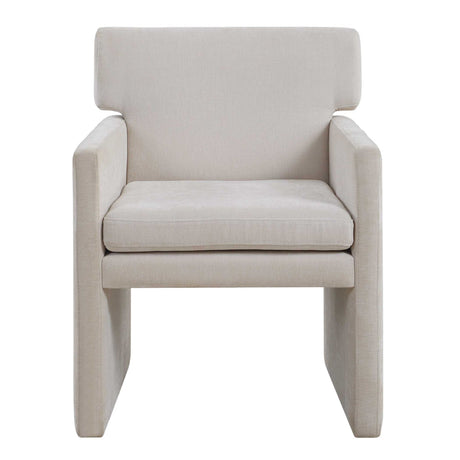 White Velvet Dining Chair by Uttermost Colette