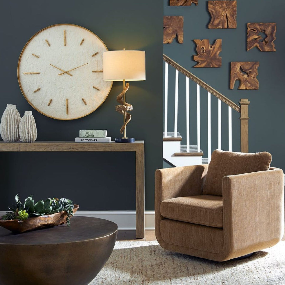 Modern European furniture - Chenille Rounded Swivel Chair - www.oroa.com