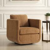 Modern European furniture - Chenille Rounded Swivel Chair - www.oroa.com