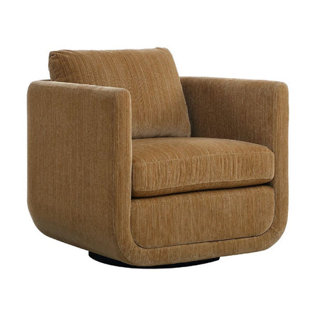 Modern European furniture - Chenille Rounded Swivel Chair - www.oroa.com