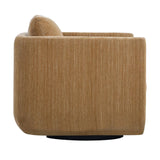 Modern European furniture - Chenille Rounded Swivel Chair - www.oroa.com