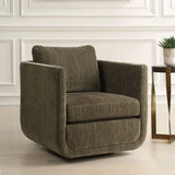 Modern European furniture - Chenille Rounded Swivel Chair - www.oroa.com