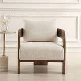 Solid Oak T-Back Accent Chair by Uttermost Rowan, alternate view 2