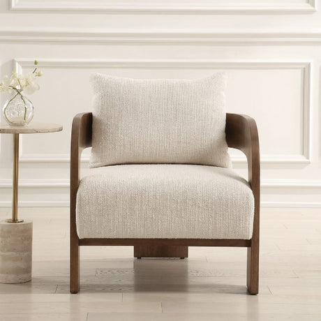 Solid Oak T-Back Accent Chair by Uttermost Rowan, alternate view 2