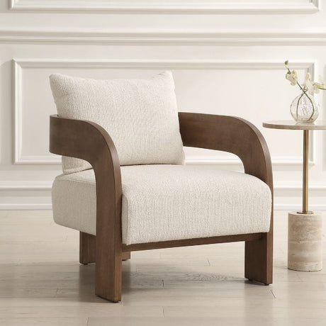 Solid Oak T-Back Accent Chair by Uttermost Rowan, alternate view 6