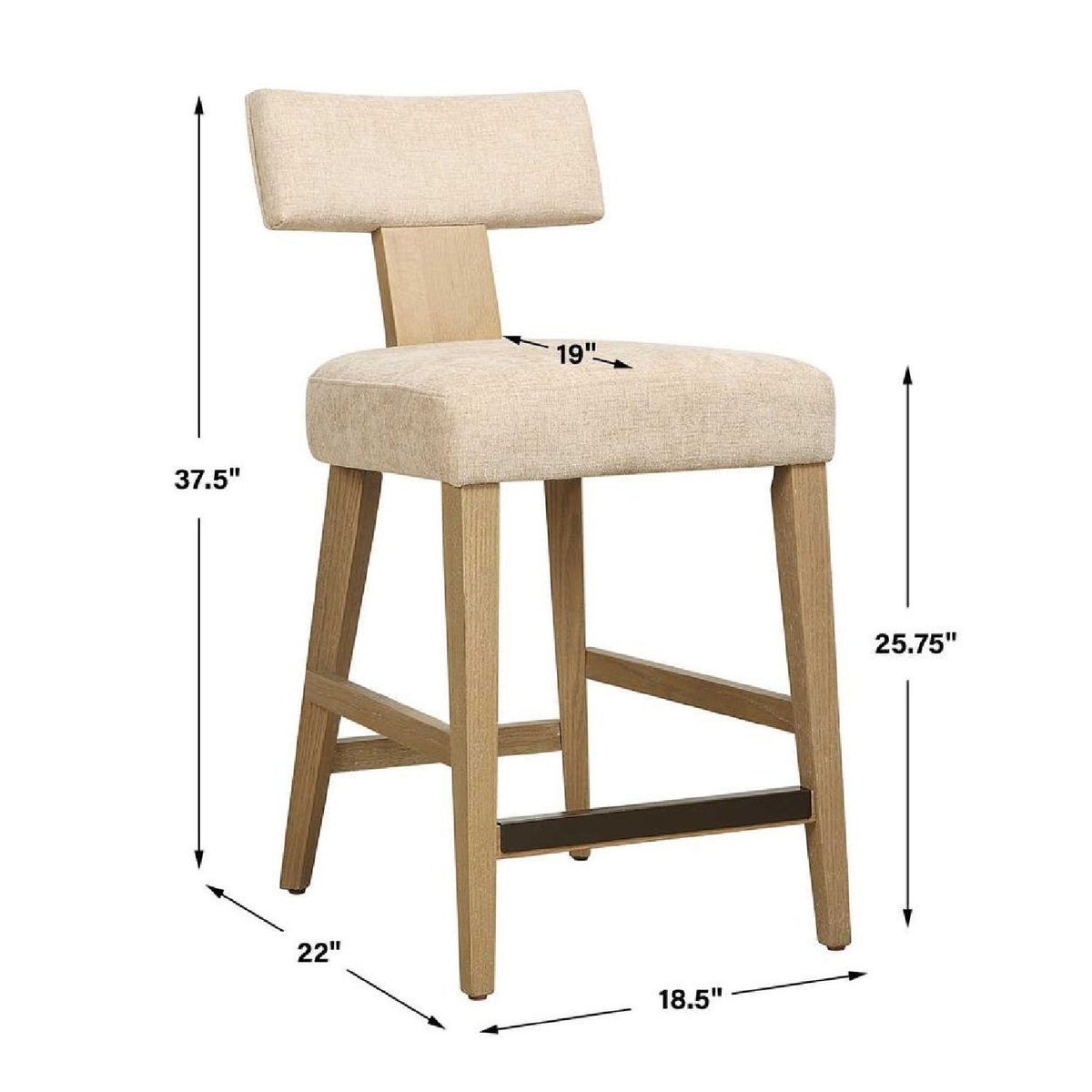 Modern European furniture - T-Shaped Back Counter Stool - www.oroa.com