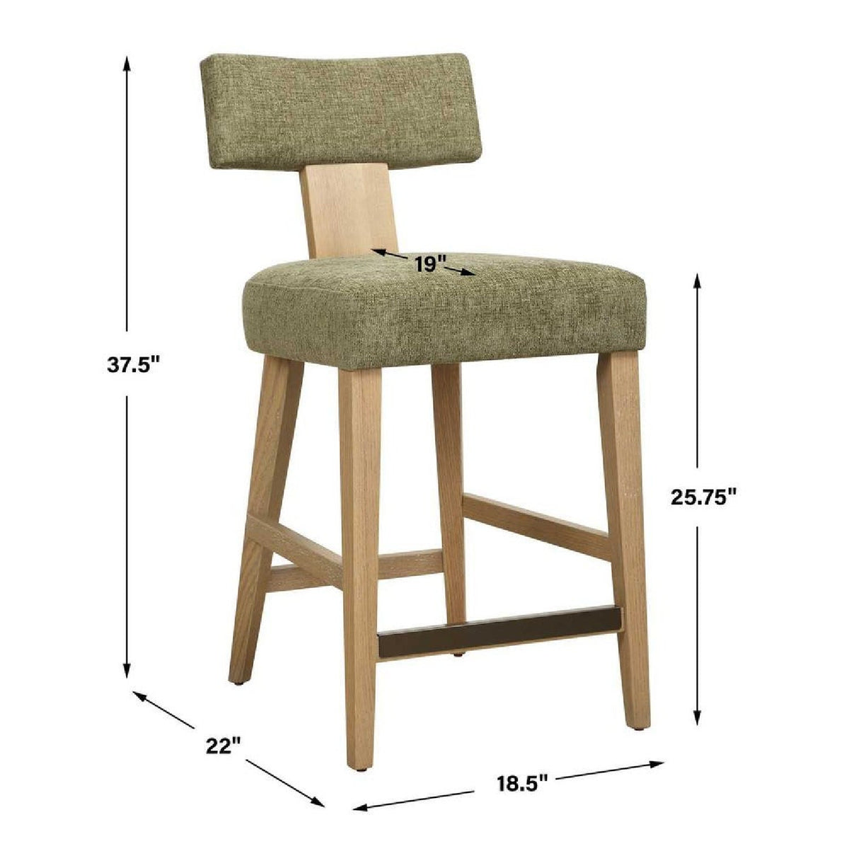 Modern European furniture - T-Shaped Back Counter Stool - www.oroa.com