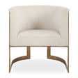 Tan Boucle Cantilevered Accent Chair by Uttermost Bellina
